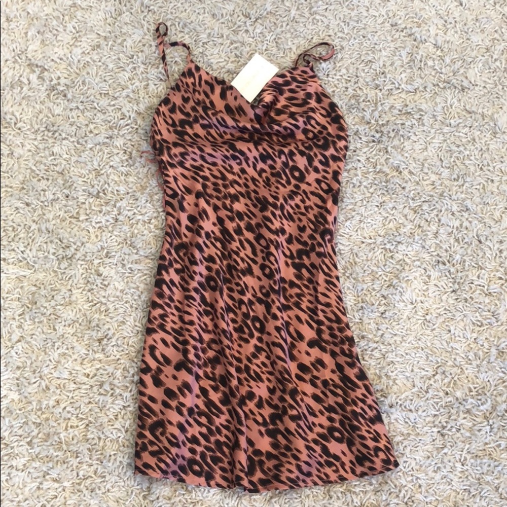 Cotton Candy LA - cheetah silk dress